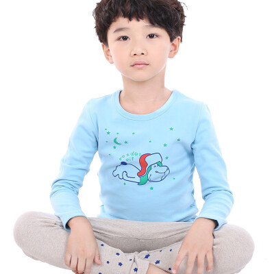 

Yu Zhaolin YUZHAOLINE Kids Underwear Set Combo Hot Cotton Thick Piece Bottom Qiqiu Qiuku M220350 Water Blue 100 yards