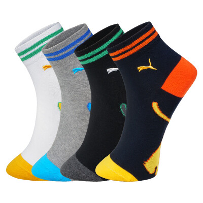 

Jingdong supermarket] PUMA / Puma socks men's leisure in the tube sports cotton socks 4 pairs of -2918-4 mixed color