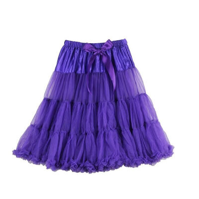 

B & N женщина 63см один слой Long Petticoat Тюль Pettiskirt Юбка туту Рокабилли