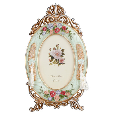 

Flowers set between the European-style crafts 6-inch wedding photo frame retro wind studio put his girlfriend to send the girlfriend HS16L06