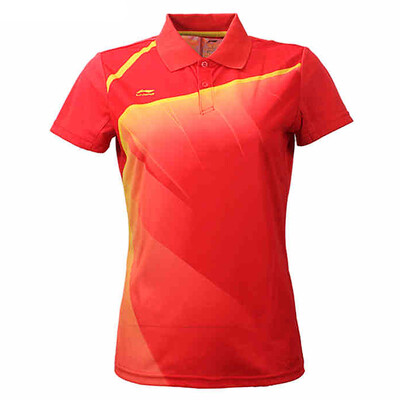 

Li Ning LI-NING AAYH234-7 Badminton Jersey Women&39s T-shirt bright red Yao Huang