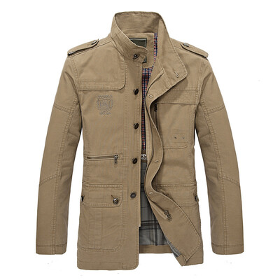 

Casual Men Jacket Trendy Solid Thick Stand Collar Autumn Jackets Cheap Sport Clothing For Men