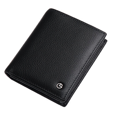 

Goldlion (Goldlion) new men's wallet cowhide simple men's ticket folder business wallet cross section black A721001-211