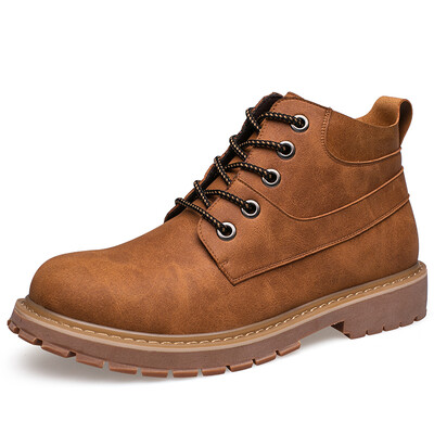 

Precentor casual men boots high to help Martin boots men's British wind boots lace with tooling men's shoes 1311 yellow 40 yards