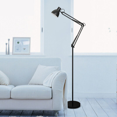 

Jingdong Supermarket] good vision American floor lamp living room bedroom study modern simple work reading LED floor lamp TG835--BK