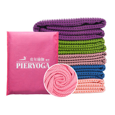 

Pierre Yoga is a dense fiber non-slip granule yoga shop towel pink
