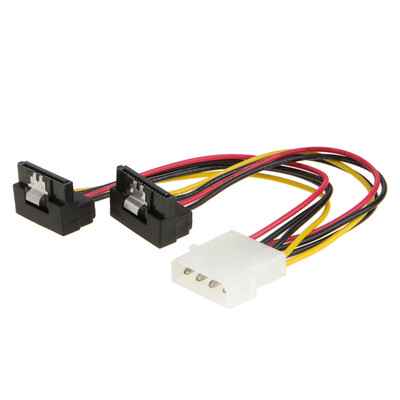 

CE-LINK 2644 D-type 4-pin to SATA power cord 15cm hard drive drive one minute two power lines 1 minute 2 extension cable supply line elbow