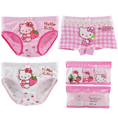 

Hello Kitty (HELLO KITTY) girls underwear children in the large children's cotton flat underwear baby triangle four corners shorts 3 loaded KTN067 140/70