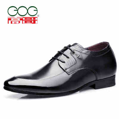 

GOG elevator shoes men leather footwear Business shoes Party shoes