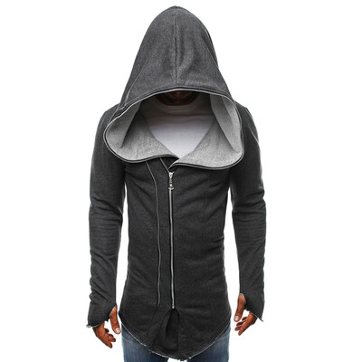 

Mens Casual Hoodies Coat Contrast Stitching Cotton Cardigan Sweater