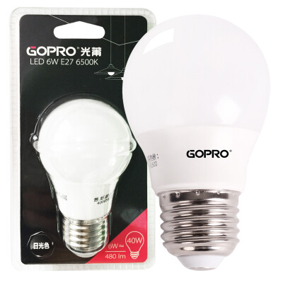 

Jingdong supermarket] light Po GOPRO LED bulb 6W 6500K white E27 big screw mouth