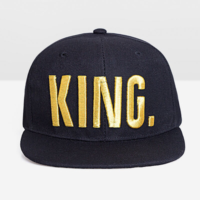 

WISHCLUB 2017 WISH CLUB 2017 New Men's King Baseball Cap Fashion Lady Queen Hip Hop Hat Couple Embroidery Hat
