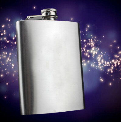 

8 oz Liquor Stainless Steel Pocket Hip Flask Screw Cap 460263