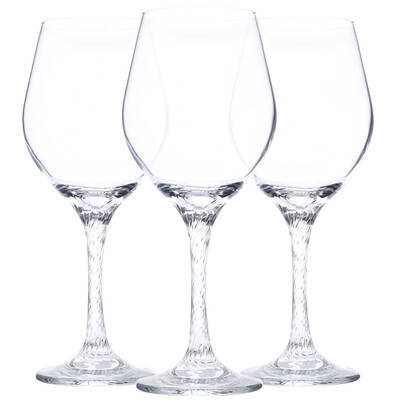 

Jingdong supermarket] Pasha Pa Qi (Pasabahce) twisted goblet red wine glass wine glass 3 loaded 290ml 440212