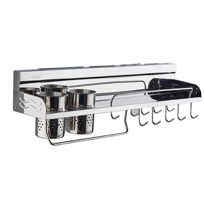 

Bayer (Ballee) DJH662 multi-purpose kitchen racks hanging wall 304 stainless steel turntable seasoning bottle rack