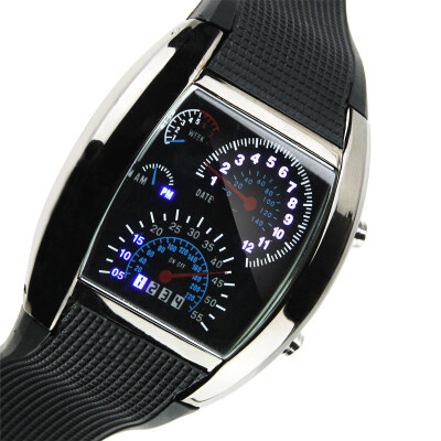 

Race Speed Car Meter Dial LED Watch Sports Wristwatch 240111