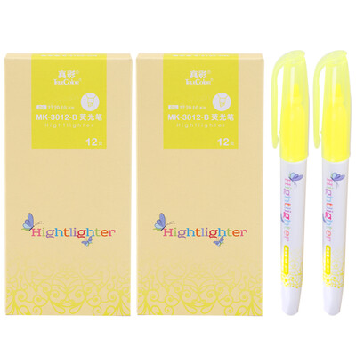 

True color (Truecolor) MK-3012-B fresh highlighter yellow 12 pcs / box 2 boxes
