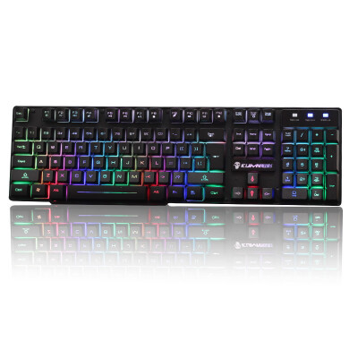 

Ergonomic design wired gaming keyboard LED backlight USB powered desktop computer computer peripherals