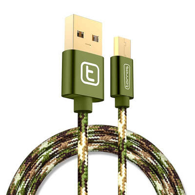 

Tulas TORRAS Andrews data cable charging cable for millet oppo Huawei usb line phone fast filling camouflage green 168 meters