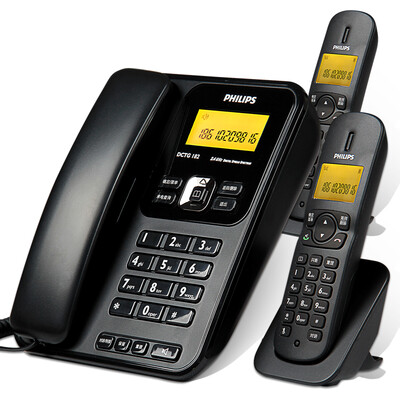 

Philips (PHILIPS) DCTG182 перетащить две пары громкой связи / внутренний звонок / беспроводной телефон / стационарный телефон машина мать / ребенок телефон стационарный черный