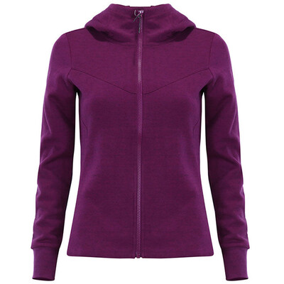 

ANTA Women's Clothing 16648703-3 Knitted Sports Tops Women's Hooded Sports Jacket SV152007A (ER10-XY) Purple Gray L