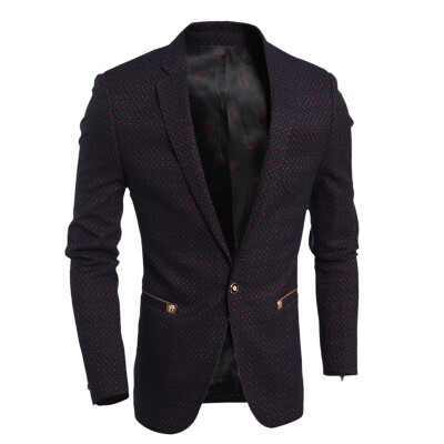 

Color Printing Men 's Suit Jacket Coat