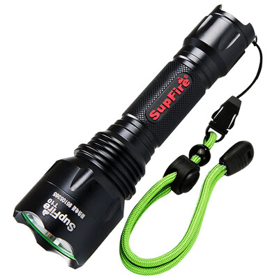 

supfire T10 strong light flashlight, 10W XML2(T6) imported light bulb LED with 18650 battery charger