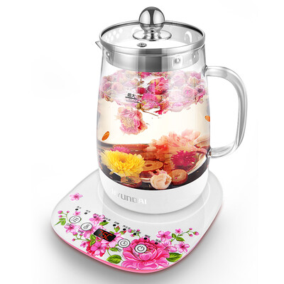 

Hyundai (HYUNDAI) health pot pots pot multi-function 304 stainless steel heating plate glass electric kettle BD-YS1801 pink