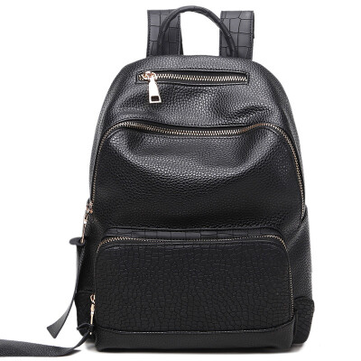 

Fragrant children XIASUAR ladies backpack Korean shoulder bag girls bag women's backpack fashion simple travel package 2548 zipper black