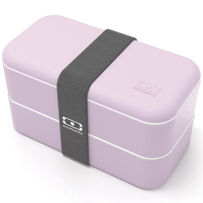 

Monbento оригинальная двухслойная микроволновая печь обед коробка Японский ящик для завтрака сиреневый фиолетовый 1200 12 117