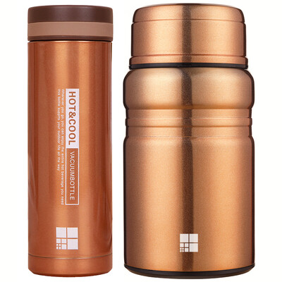 

Jiahong american stewed beast baked pots men&women 304 stainless steel insulation cups food cans portable insulation lunch boxes to send sets of folding bags spoon 520ML soil Hao gold