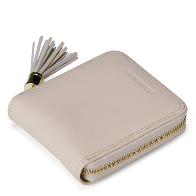 

Старая голова (LAORENTOU) женский кошелек новая мода леди короткий пункт чистый цвет билет папку кошелек 228J003L1D рис белый