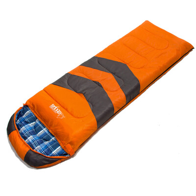 

Wolf walker outdoor sleeping bag mountaineering camping warm cold stitching single envelopes thickening cotton sleeping bag 135 blue