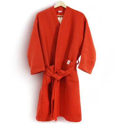 

Sanli combed cotton lonely honeycomb leisure leisure robe star hotel club bathrobe lovers home service men&women sweat steamed sauna suit M crimson