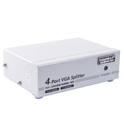 

(SAMZHE) HV-904W VGA-сплиттер 4-портовый (500MHZ) в четыре видеоразделителя высокой четкости одно четыре компьютерных телевизора 1 минута 4/1 перетащить 4 / делитель