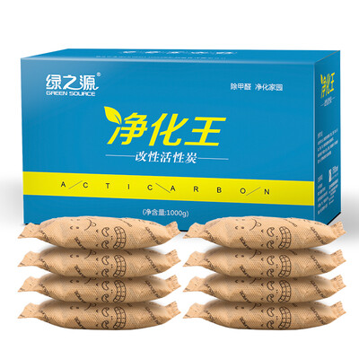 

Jingdong supermarket] green source purification Wang modified activated carbon new house decoration in addition to formaldehyde scavenger car in addition to taste toe formaldehyde charcoal package 1000g economic equipment