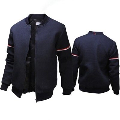 

Mens Hoody Jacket Coat Two Color Blocked Lightweight Fleece Jacket