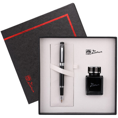 

Picasso (pimio) ps-5505 pure black gold clip pen / ink pen + ink gift set