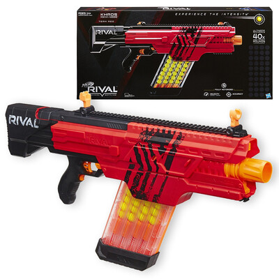 

Hasbro (Hasbro) NERF тепло мягкой пули пистолет Конкурирующие конкуренты Ка Esi передатчик серия 4000 (красный и черный) Открытые игрушки B3859