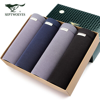 

Jingdong Supermarket seven wolves men&39s underwear men blue fine sticky fiber breathable convex angle pants four multi-color 7001-4