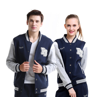 

Playboy (PLAYBOY) Men's Fashion Casual Set Couples Cardigan Baseball Boots DF51703A Deep Blue + Topwear