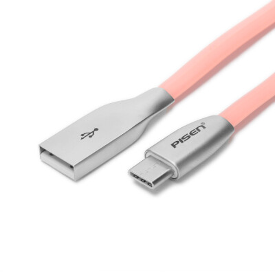 

PISEN USB Zinc Alloy Type-C to USB2.0 data charging cable for music as 1s / millet 4c / Meizu pro5 / Huawei p9 1M Rose powder