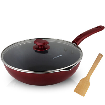 

Jingdong Supermarket Jiuyang Joyoung 30cm wok non-stick pan less oil smoke gas gas induction cooker general pots offer wood shovel CLB3031D