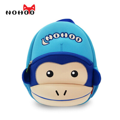 

NOHOO Animals Kids Baby 3D Cartoon Monkey Children School Bags for Girls Boys Neoprenene Waterproof Backpack