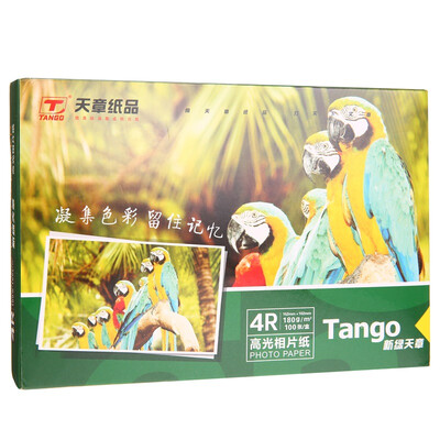 

Tianzhang (TANGO) Новый зеленый день Глава 4R 6-дюймовая высококачественная глянцевая фотобумага / фотобумага водонепроницаемое покрытие PE Ламинирование 230 г / ㎡ 50 листов / сумка