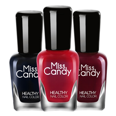 

Miss Candy Healthy Fingers Strips Nail Polish Set Same Color Drum Dream MCS221 7ML 3