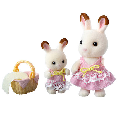 

Sambler family Japanese brand princess toy girl doll house simulation forest family home flocking doll dolls - double swimsuit sets SYFC52338