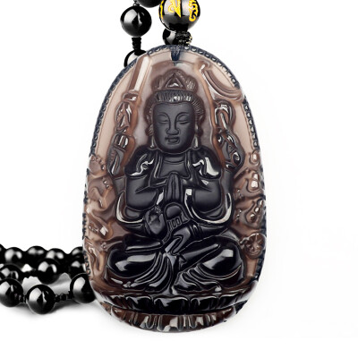 

Shi Yue jewelry (shiyuezhubao) is a dragon mascot mascot ice through obsidian Ben life pendant Samantabhadra Buddha zodiac dragon snake mascot pendant