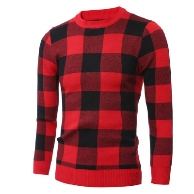 

Men Casual Lattice Pullover Sweater