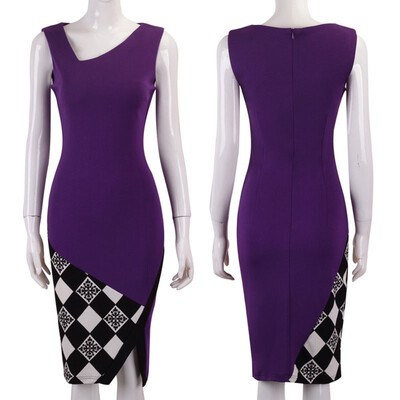 

5 Colors Sleeveless Pencil Dresses 2016 New Arrival V-Neck Women Dresses 65%Cotton 35%Polyester Casual Dresses
